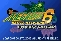 Mega Man Battle Network 6 Cybeast Gregar Title Screen
